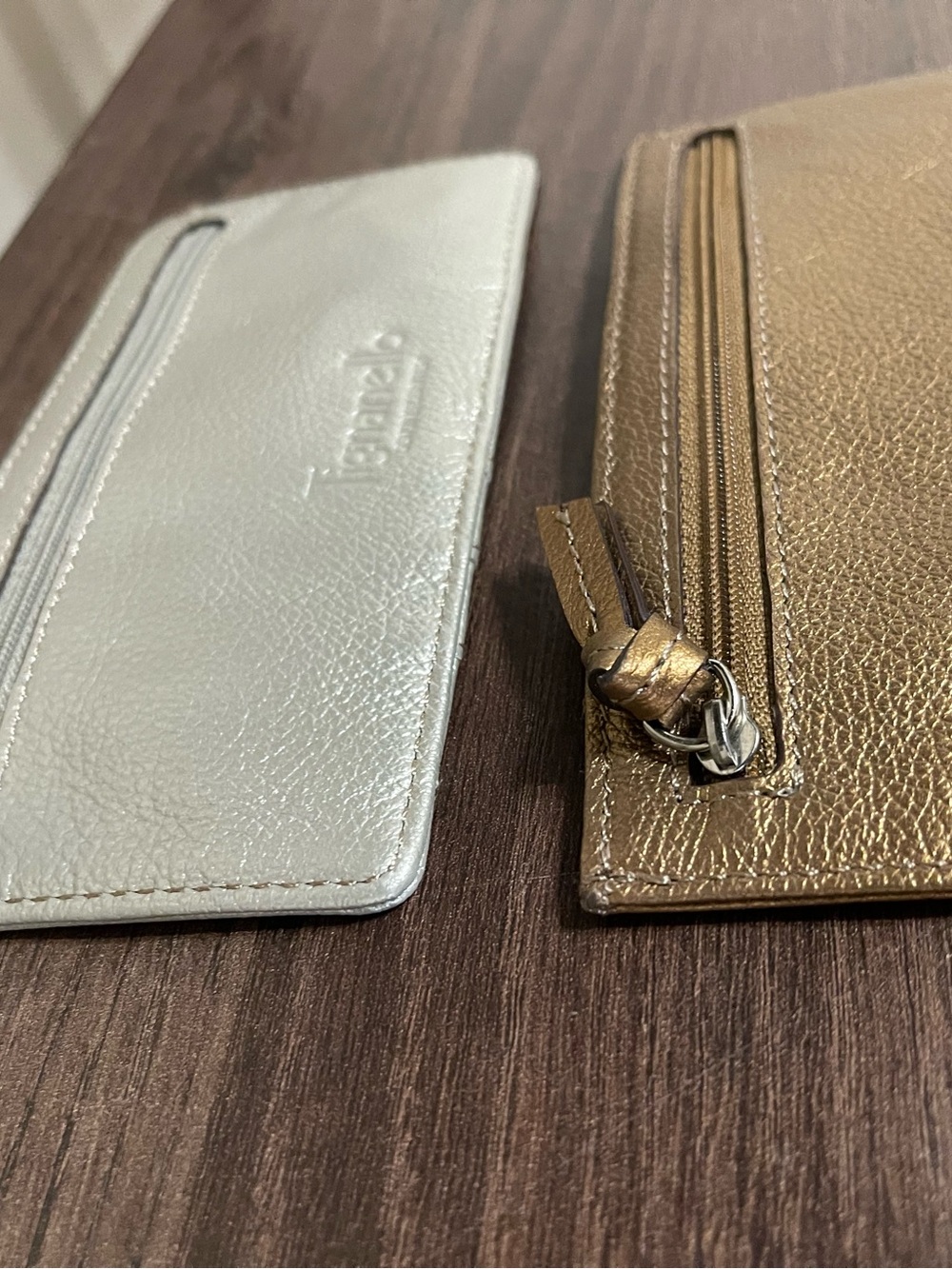 Tignanello Metallic Card Wallets in Gold and Silver Tones - Picture 8 of 8